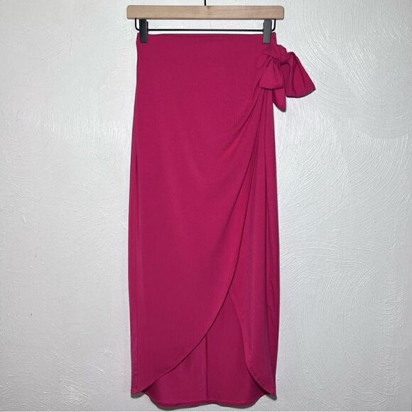 Reformation Dresses & Skirts - Reformation Midi Wrap Skirt in Pink